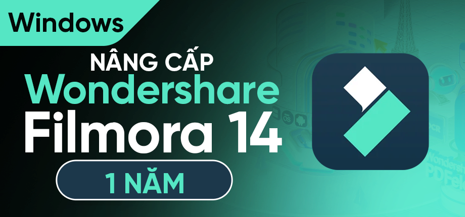 Wondershare Filmora 14 (1 năm) Windows - Key kích hoạt chính chủ